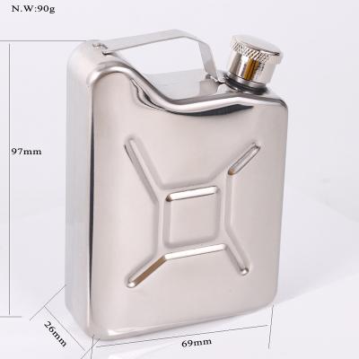 China Creative Jerry Can Liquor Hip Flask Stainless Steel Wine Jar 5 Ounce Eco-friendly Jerry Can Oil for sale