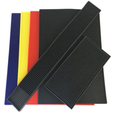 China Stocked Mat Bar Runner Glass Drip Tray Beer Drink Rail Bar Serving Non-slip Rubber Mat for sale