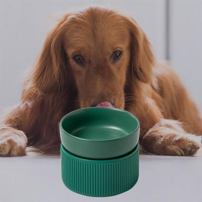 China OEM ODM Sustainable Manufacturer Wholesale Pet Feeder Raised Water Ceramic Cat Food Bowl for sale