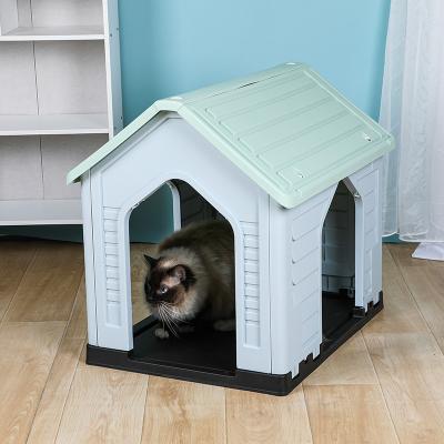 China Casa De Perro House Dog House Heavy Plastic Dog Kennel House Heavy Pet Kennel Indoor Outdoor Waterproof Rainproof Stored for sale