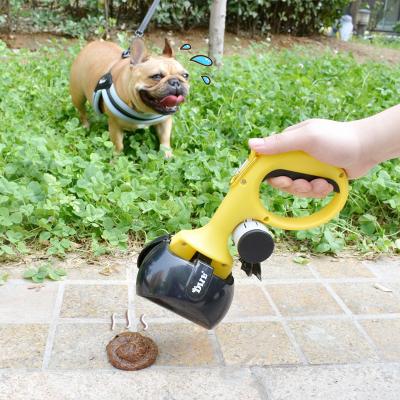 China Outdoor Pet Toilet Stocked Pick Up Pet Pooper Scooper For Dog Pooper Scooper Bag Dispenser Pet Travel With Plastic Bags for sale