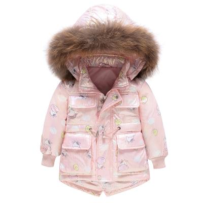 China Keep Kid's Winter Warm Hooded Jacket Sleeve Regular Warm And Windproof Good Quality Long Down Clothes for sale