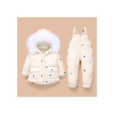 China Keep 2021 Children Warm And Windproof Good Quality Down Jacket Suits Cute Snow Down Suit For Outdoor for sale