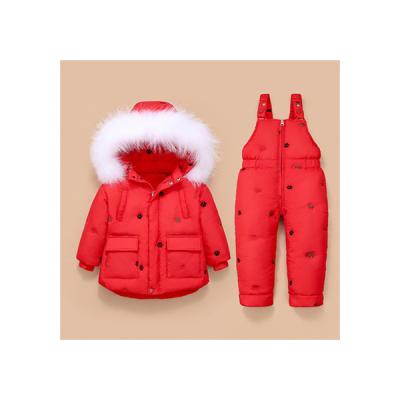 China Keep Warm and Windproof Two-Piece Infant Hooded Suit Winter Baby Clothing Down Jacket for Outdoors for sale