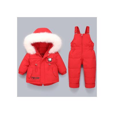 China Keep winter 2021 girls wholesale warm and windproof down coat child thickened down jacket with hats for sale