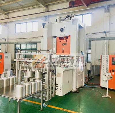 China 7.5X7X4M 16KW Aluminium Container Making Machine 80KN H Frame Hydraulic Press for sale