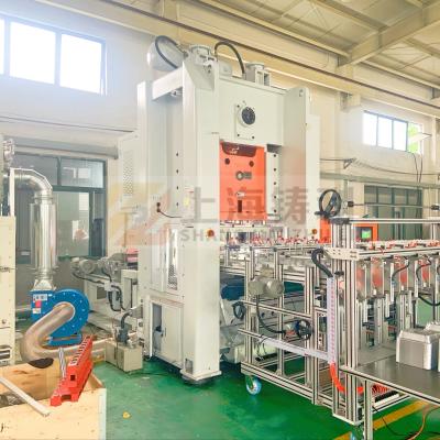 China Height 3.8M Automatic Aluminum Foil Container Lid Making Machine Silver Foil Box Making Machine for sale