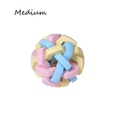 China Pet Viable Best-selling Interactive Toy Elastic Ball With Built-in Bell Color Toy Dog Toy for sale