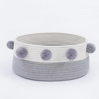 China Wholesale Eco Friendly Cotton Rope Cat Nest Cat Nest Round Dog Bed Cooling Weaving Pet for sale