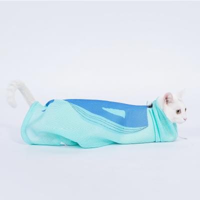 China Hot Selling Viable Cat Shower Bag Adjustable Anti-scratch Anti-bite Cat Bathing Washing Bag Grooming Bag for sale