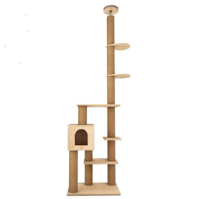 China UNIVERSAL COLUMN CAT SHAFT Viable, Hot Sale Factory Luxurious Wooden Cat Funiture B Supply--13 for sale