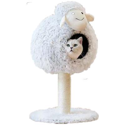 China Hot Sale Sustainable Lamp Shape Cat Tree Cat House with Natural Sisal for Cat Playing and Resting for sale