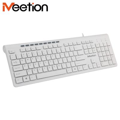 China MeeTion K842M Keybord White Color Numeric Keypad Usb Cable Wired Business Ultra-thin External Multimedia Computer PC Minimalist Keyboard for sale