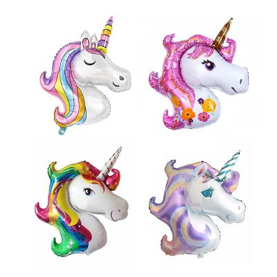 China Wholesale 43 inch Unicorn Balloons Giant Foil Balloon Birthday Wedding Party Decoration for Girls Birthday Party Unicorn Theme Decorations for sale