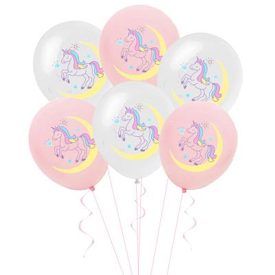 China Party Festival Supplies 12Inch Unicorn Theme Party Balloons Unicorn Birthday Decoration Sequin Balloon Child Birthday Baby Shower Party Supplies for sale