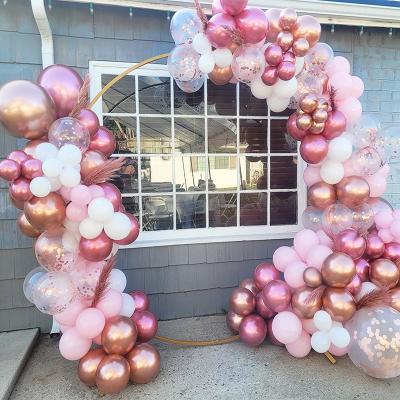 China Party Suppies 180PCS Rose Golden Latex Metal Balloons Garland Arch Kit for Birthday Baby Shower Party Wedding Bridal Decoration for sale