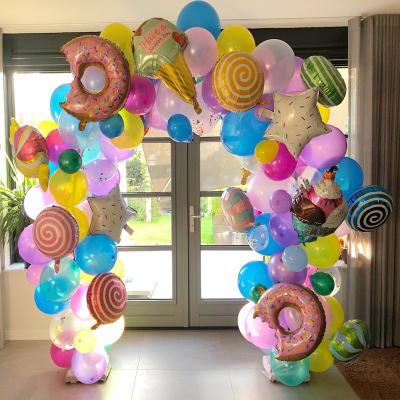 China Garland Arch Kit Birthday Party Decoration Ice Cream Candy Balloons Donut for Baby Shower Birthday Decoration Party Supplies for sale