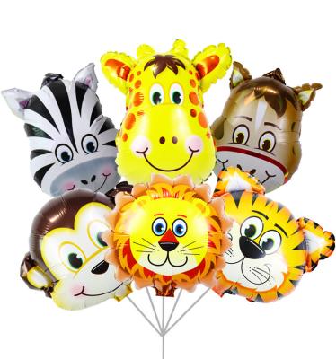 China Giant Zoo Animal Birthday Party Jungle Safari Foil Helium Balloon Foil Balloon for Jungle Safari Animals Theme Birthday Party Decorations for sale