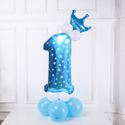 China Birthday Party Decoration Foil Balloons 32inch Helium Number Balloons for Boy Girl Birthday Party Supplies Decorations for sale