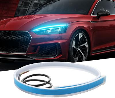 China Car Headlight Daytime Running Lights Led Strip For Car Signal Headlamp Flexible Coaster Strip Car Lighting for sale