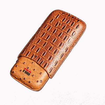 China Wholesale Luxury CLASSIC Carbon Fiber Travel Cigar Tube 3 Holders Easy Carry Lightweight Humidor Customize Logo for sale