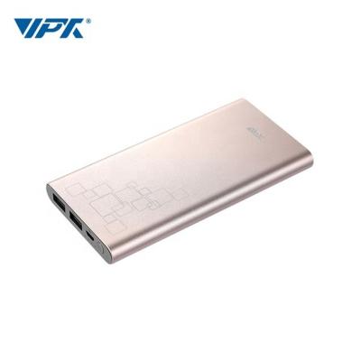 China 10000mah LED power bank rechargeable portable charger with dual usb for sale