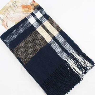 China New And American Classic Style Hot Wear European British Scarf For Men And Women Fashionable Plain Faux Wool Tassel Shawls for sale