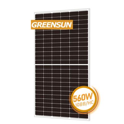 China Greensun Solar PV Power System Solar Panels 182mm 540w 550w 560w 600w Half Cut 550watt Photovoltaic Solar Panel For Home for sale