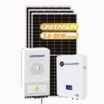 China Greensun 5kw 8kw 10kw 15kw 20kw 25kw 30kw Wireless Charging Solar Power System On Grid Storge Hybrid Solar Power System For Sale for sale