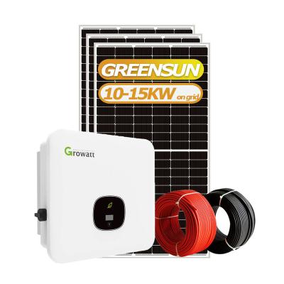 China Greensun Home Completed 25000W 20000W 15000W 12000W On Grid Solar System Price 550W 500W 450W Panel Kit For Home And Commercial for sale