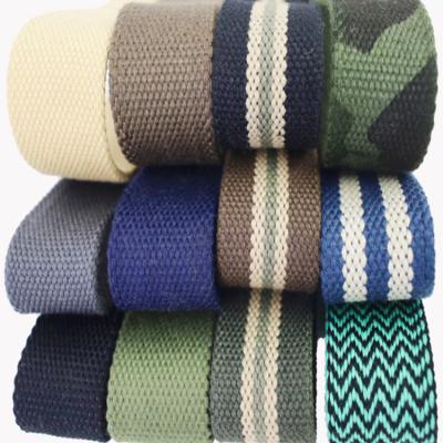 China 38 mm high tenacity webbing nylon webbing polyester running cotton 3.5 mm thickness woven cotton webbing for sale