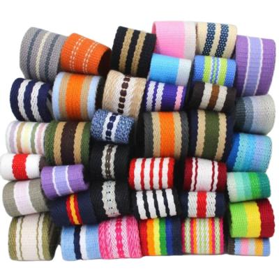 China High tenacity custom 30mm cotton webbing bag strap thickness polyester cotton webbing in stock for sale