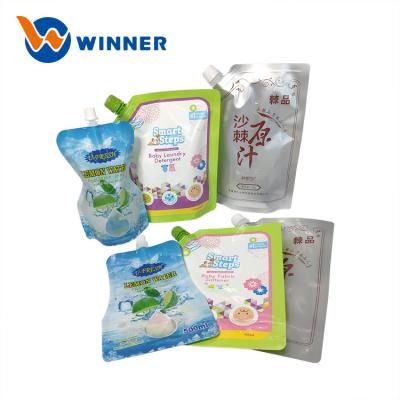 China Manufacturer Customized Recyclable Wholesale Fruit Juice Packaging Bag Milk Pouches With Spout Plastic Drink Bag For Liquid for sale