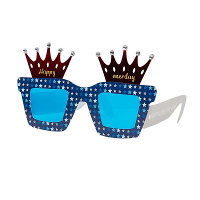 China Party Paper Funny Card Sunglasses Costume Assorted Colors Photobooth Props Props Kids Adults Birthday Wedding S00718 for sale