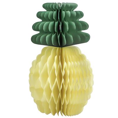 China Pineapple Paper Honeycomb Paper Flower Ball For Summer Party Wedding Decoration Centerpieces Tissue Paper Table Hanging S00284 for sale