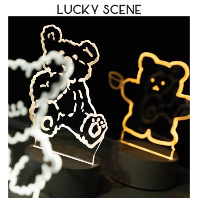 China Creative Hot Projection Girl 3D Base ABS Small Night Light Cartoon Dreamy Girl's Dream Gift S01088 for sale