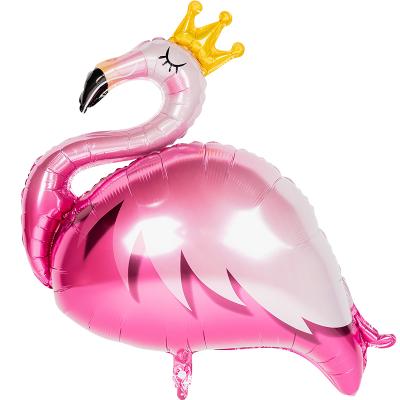 China Crown Flamingo Swan Birthday Party Decoration Background Balloon Foil Wrapping S01072 for sale