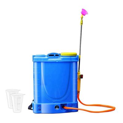 China Garden Spray New Type Rechargeable Water Garden Blue Electric Battery Operated Backpack Sprayer for sale