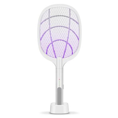 China 2021 New Style Sustainable Electric Purpose Multifunctional Electric Swatter Rechargeable Mosquito Killer Swatter for sale