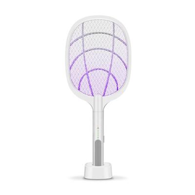 China Latest Eco - Friendly Rechargeable Fly Killer Bat Killer 3 In 1 Electric Mosquito Swatter Black for sale