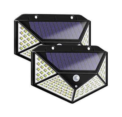 China New Type IPv65 2021 Four-sided Solar Led Garden Wall Motion Sensor Light Bright for sale