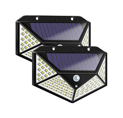 China ABS IPv65 2021 Premium Outdoor Four-Sided Solar Security Wall Light Bright White for sale