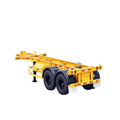 China ChenLu Factory Brand Export New 2Axles 20ft 40ft Low Price Tri Axle Container Truck Trailer Skeleton Semi Trailer In Truck Semi Trailer In Port for sale