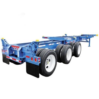 China Hot ChenLu China Factory 3 Axl 40ft Chassis Semi Trailer Truck 45ft Skeleton Container Truck Skeleton Semi Trailer for sale