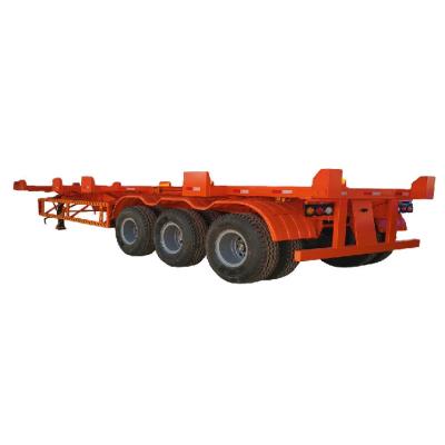 China Truck Trailer ChenLu Manufacture Export 3Axles 40ft Semi Chassis Skeleton Trailer Skeleton Transport Skeleton Trailer For Port for sale