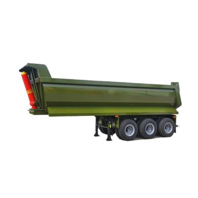 China Brand New ChenLu 35 CBM 50-60 Ton Loading Tipper Semi Trailer Rear Truck Trailer End Dumping Semi Trailer for sale