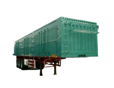 China Truck Trailer Factory Customized 3 Door Van Box Trailers Dry Load 60Tons For Bulk Cargo Haul Heavy Duty Curtain Semi Tralier 3 Axl for sale