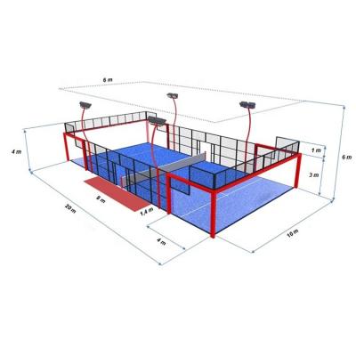 China Panoramic Full View Padel Tennis Training Padel Tennis Court Paddle Court For Wholesale for sale