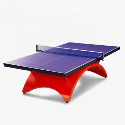 China SMC Steel Rainbow Ping Pong Tubes Custom Outdoor Folding Mobile Table Tennis Table for sale