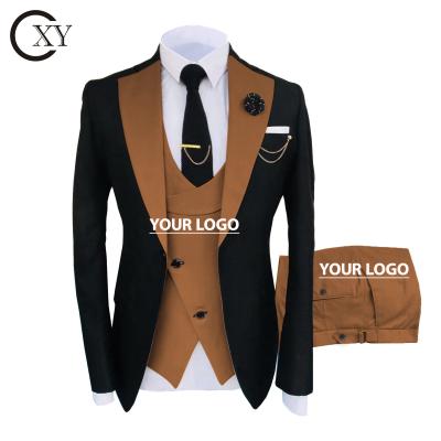 China Terno Masculino Formal Suit Men's Formal Suit Men's Wedding Prom Set Hot Slim Fit Two Piece Lapel Blazer 3 Anti-wrinkle Anti-wrinkle Fashion Suit for sale